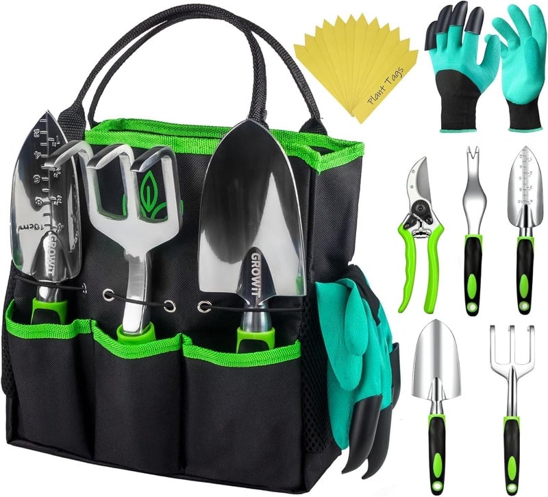 Craft911 GROWIT Heavy Duty Gardening Tools - 22-Piece Gardening Gifts for Women, Men, Mom, Dad - Durable, Ergonomic Garden Tools Set - Image 1